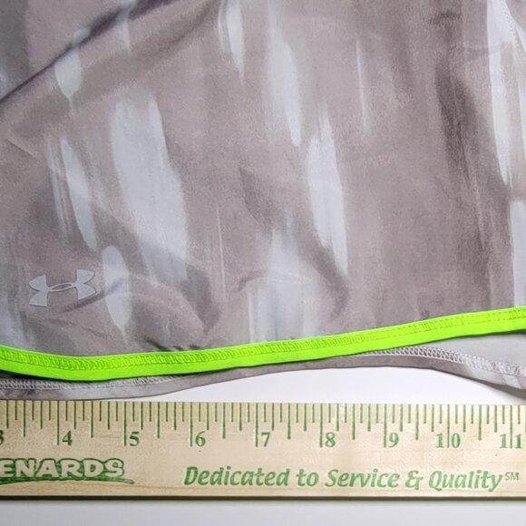 Under Armour Womens Gray with Lime Green Trim Athletic Shorts Size 12/14 - Picture 7 of 10